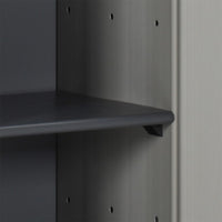 Armadietto da Giardino con 1 Ripiano Grigio e Nero 35x40x85 cm