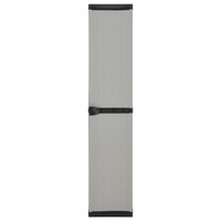 Armadietto da Giardino con 3 Ripiani Grigio e Nero 34x40x168 cm 340985