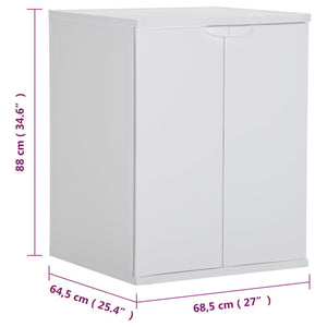 Mobile per Lavatrice Bianco 68,5x64,5x88 cm in PVC cod mxl 74723