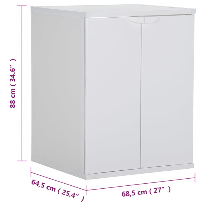 Mobile per Lavatrice Bianco 68,5x64,5x88 cm in PVC 340986
