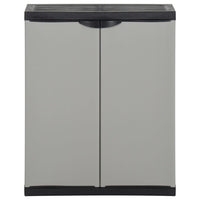 Armadio per Rifiuti da Giardino Grigio e Nero 68x40x85 cm in PP cod mxl 40537