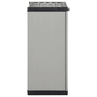 Armadio per Rifiuti da Giardino Grigio e Nero 68x40x85 cm in PP 340987