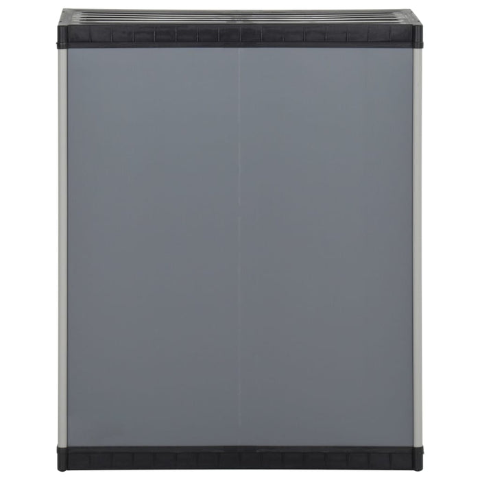 Armadio per Rifiuti da Giardino Grigio e Nero 68x40x85 cm in PP 340987