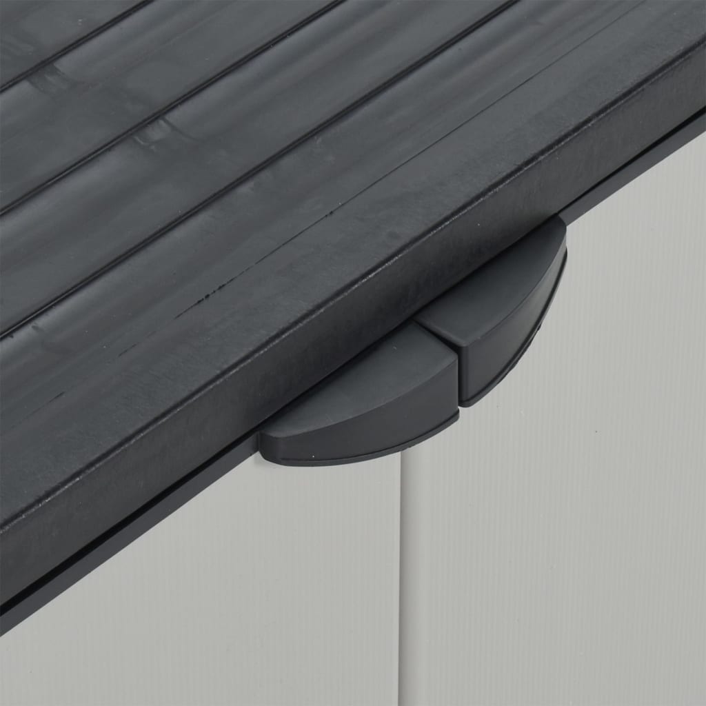 Mobile per rifiuti da giardino 68 x 40 x 85 cm PP grigio e nero 02_0006035