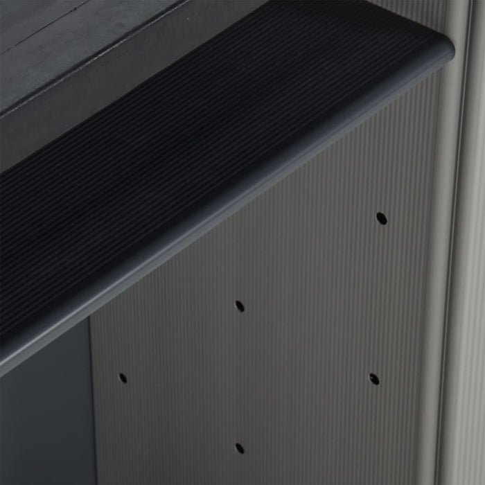 Mobile per rifiuti da giardino 68 x 40 x 85 cm PP grigio e nero 02_0006035