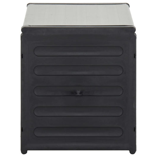 Contenitore per Rifiuti da Giardino Grigio 85x34x40 cm 340988