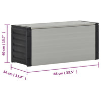 Mobile per rifiuti da giardino 85 x 34 x 40 cm grigio 02_0006065