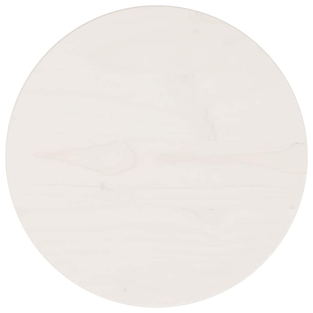 Piano Tavolo Bianco Ã˜30x2,5 cm in Legno Massello di Pinocod mxl 73229