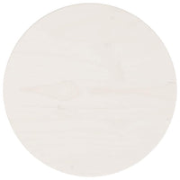 Piano Tavolo Bianco Ã˜30x2,5 cm in Legno Massello di Pinocod mxl 73229