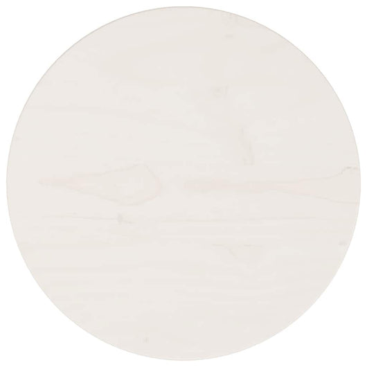 Piano Tavolo Bianco Ã˜30x2,5 cm in Legno Massello di Pinocod mxl 73229