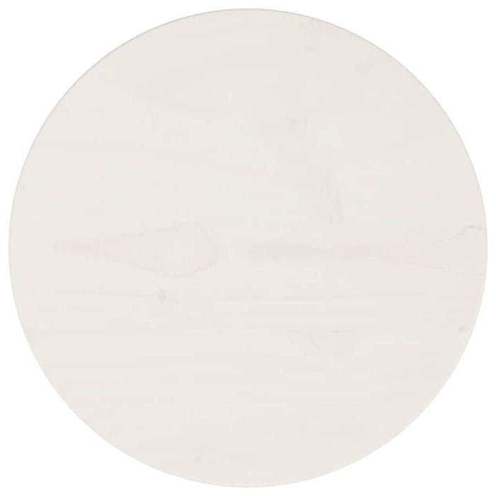 Piano Tavolo Bianco Ã˜30x2,5 cm in Legno Massello di Pinocod mxl 73229