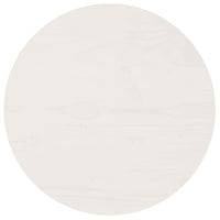 Piano Tavolo Bianco Ã˜40x2,5 cm in Legno Massello di Pinocod mxl 104443