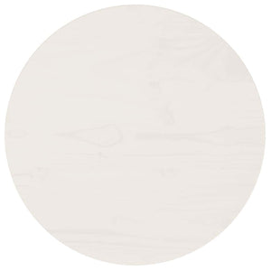 Piano Tavolo Bianco Ã˜40x2,5 cm in Legno Massello di Pinocod mxl 104443