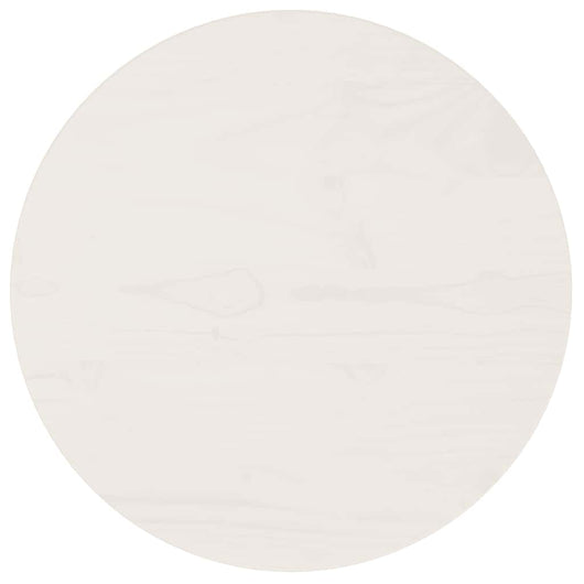 Piano Tavolo Bianco Ã˜40x2,5 cm in Legno Massello di Pinocod mxl 104443