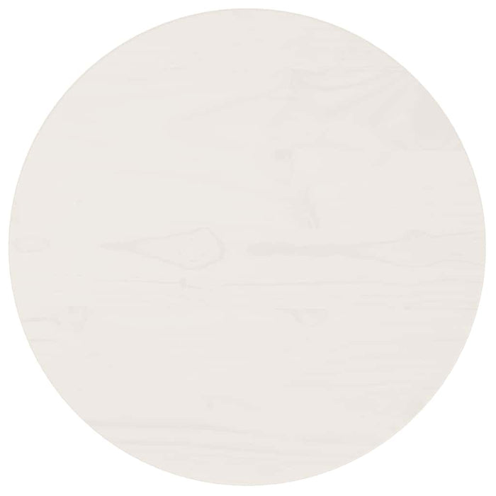 Piano Tavolo Bianco Ã˜40x2,5 cm in Legno Massello di Pinocod mxl 104443