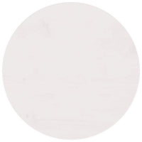 Piano Tavolo Bianco Ã˜50x2,5 cm in Legno Massello di Pinocod mxl 73384