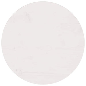 Piano Tavolo Bianco Ã˜50x2,5 cm in Legno Massello di Pinocod mxl 73384