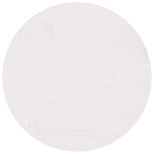 Piano Tavolo Bianco Ã˜50x2,5 cm in Legno Massello di Pinocod mxl 73384