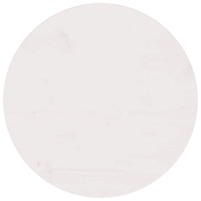 Piano Tavolo Bianco Ã˜50x2,5 cm in Legno Massello di Pinocod mxl 73384