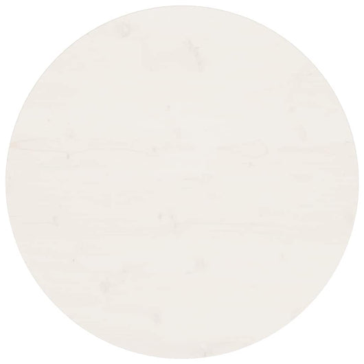 Piano Tavolo Bianco Ã˜70x2,5 cm in Legno Massello di Pino cod mxl 76165