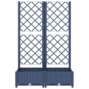 Fioriera da Giardino e Graticcio Grigio Blu 80x40x121,5 cm PP