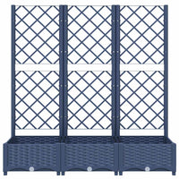 Fioriera da Giardino e Graticcio Grigio Scuro 120x40x121,5cm PP cod mxl 52536