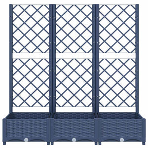 Fioriera da Giardino e Graticcio Grigio Scuro 120x40x121,5cm PP cod mxl 52536