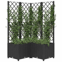 Fioriera da Giardino con Graticcio Nero 80x80x136 cm in PP 318275