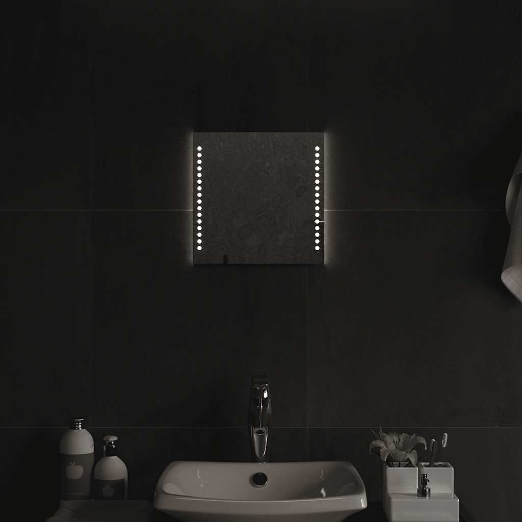 Specchio da Bagno con Luci LED 30x30 cm 151718