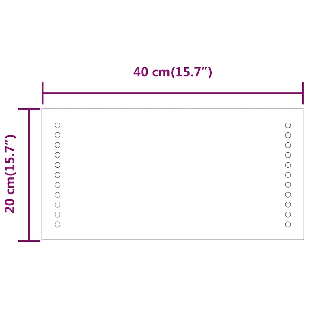 Specchio da Bagno con Luci LED 40x20 cm 151722