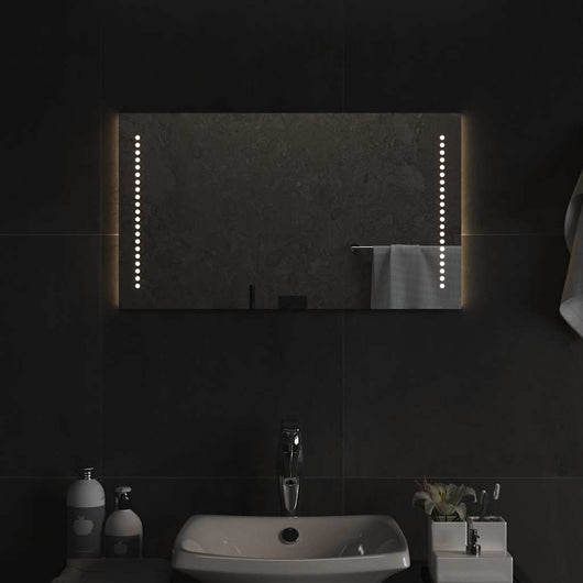Specchio da Bagno con Luci LED 70x40 cm 151726
