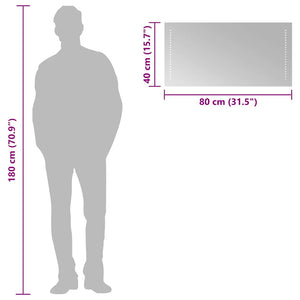 Specchio da Bagno con Luci LED 80x40 cm 151728