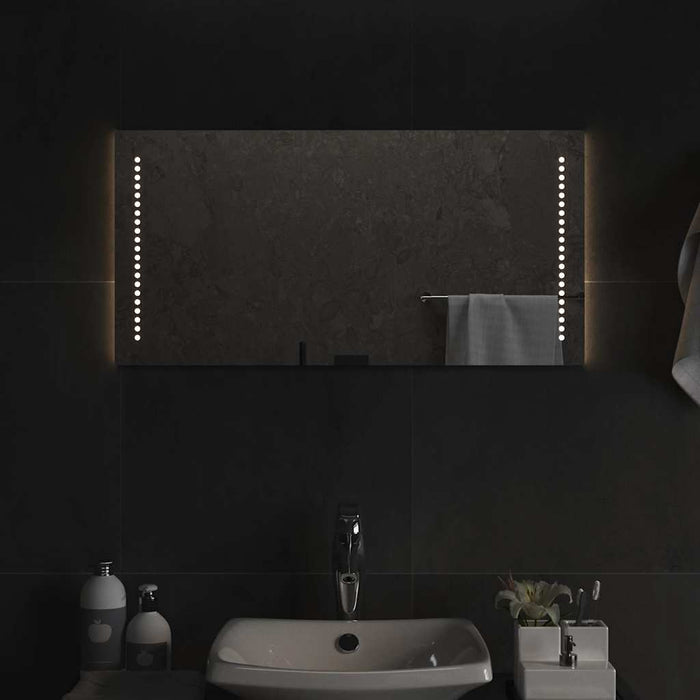 Specchio da Bagno con Luci LED 80x40 cm 151728