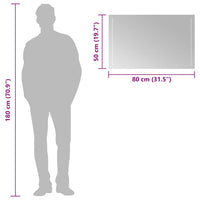 Specchio da Bagno con Luci LED 80x50 cm 151729