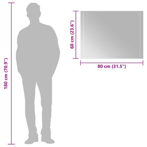 Specchio da Bagno con Luci LED 80x60 cm 151730