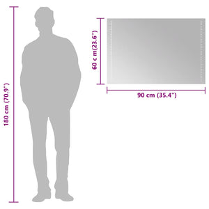 Specchio da Bagno con Luci LED 90x60 cm 151733