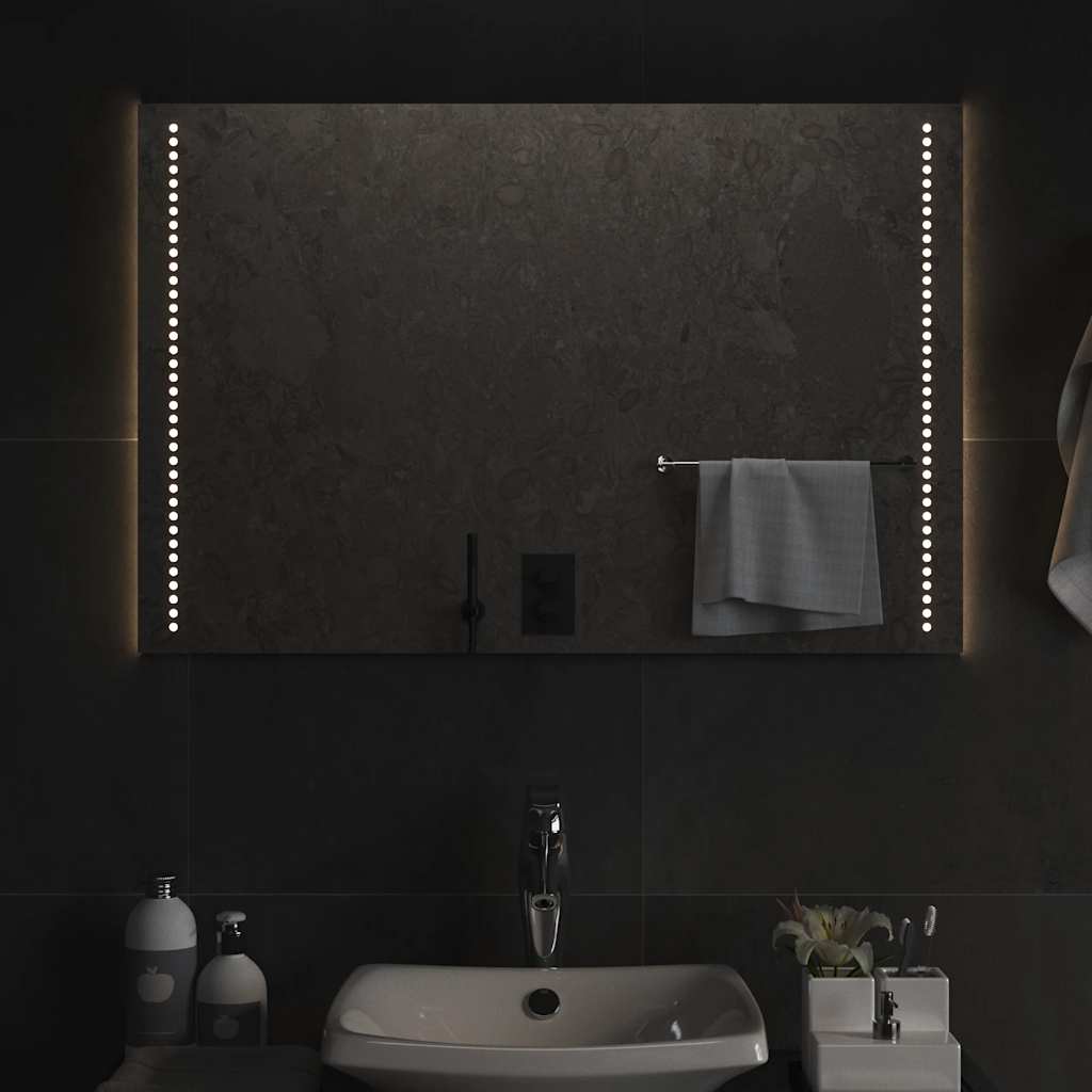 Specchio da Bagno con Luci LED 90x60 cm 151733