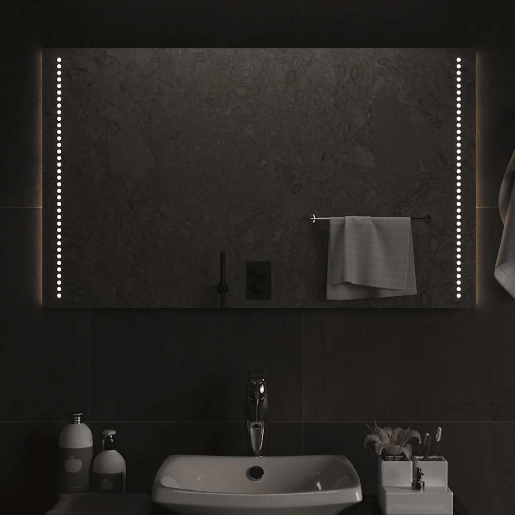 Specchio da Bagno con Luci LED 100x60 cm 151736