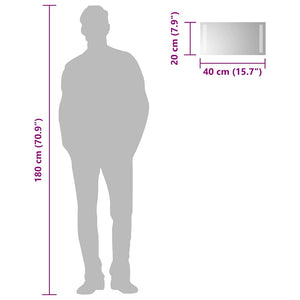 Specchio da Bagno con Luci LED 40x20 cm 151741