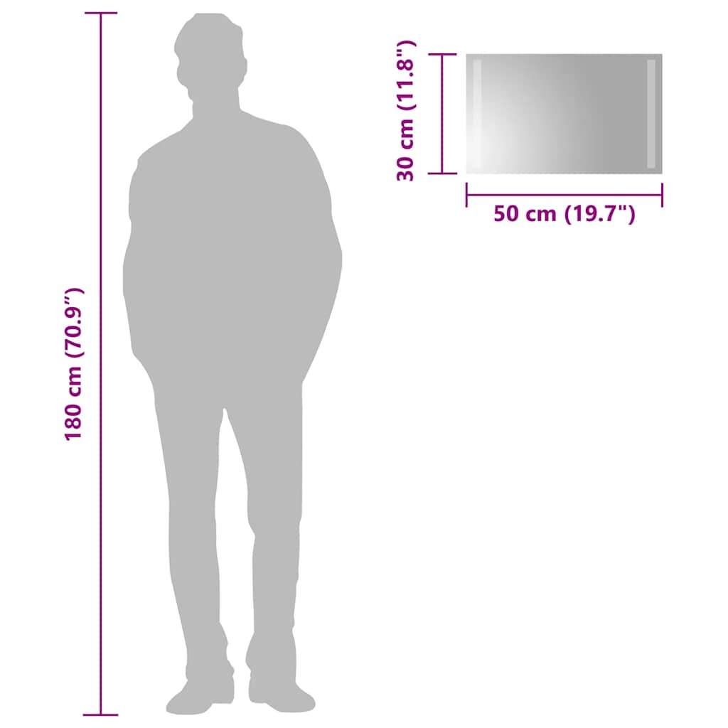 Specchio da Bagno con Luci LED-Specchio per Bagno 50x30 cm 585514