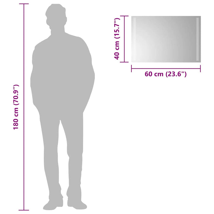 Specchio da Bagno con Luci LED-Specchio per Bagno 60x40 cm 529031