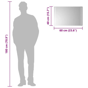 Specchio da Bagno con Luci LED 60x40 cm 151744