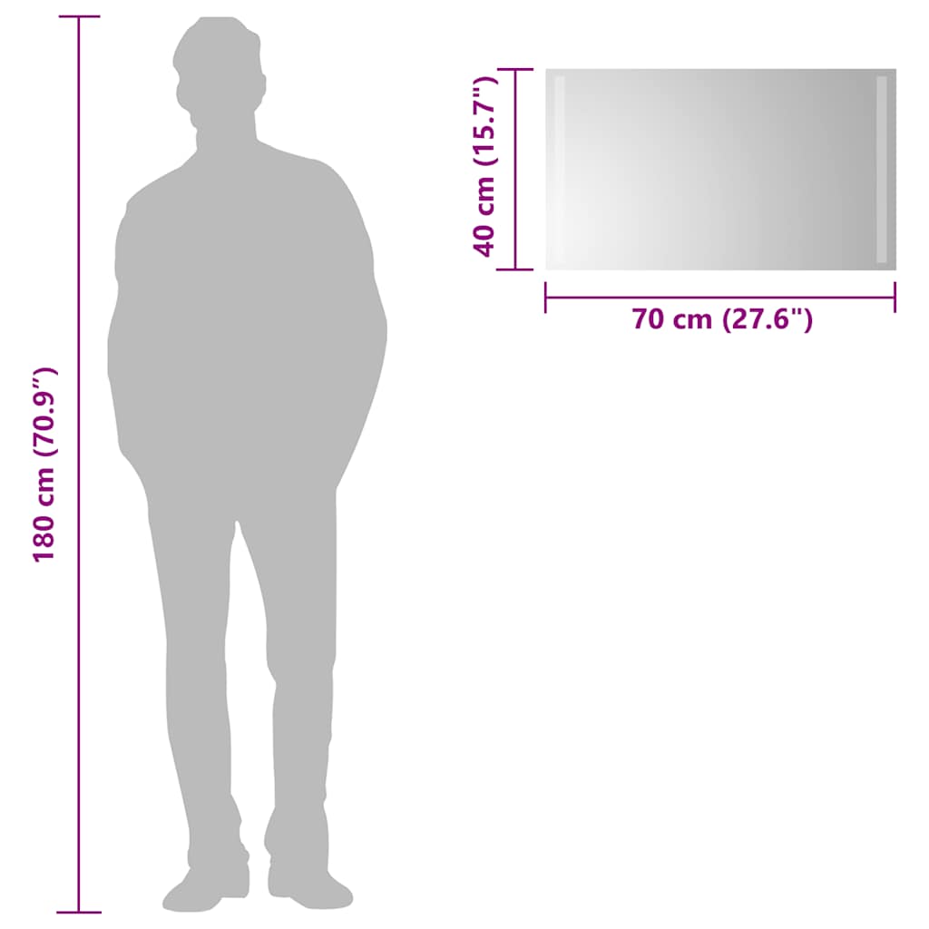 Specchio da Bagno con Luci LED 70x40 cm 151745