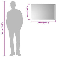 Specchio da Bagno con Luci LED-Specchio per Bagno 80x50 cm 967860