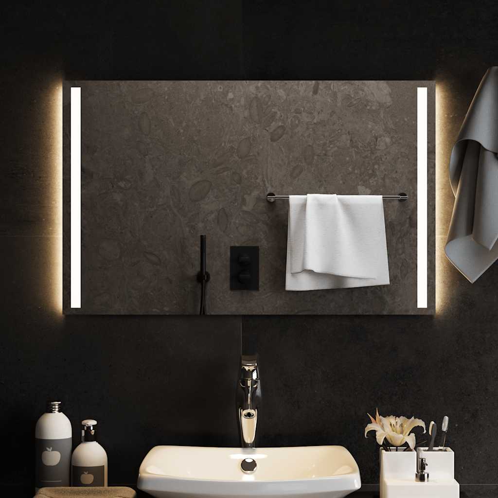 Specchio da Bagno con Luci LED-Specchio per Bagno 80x50 cm 967860