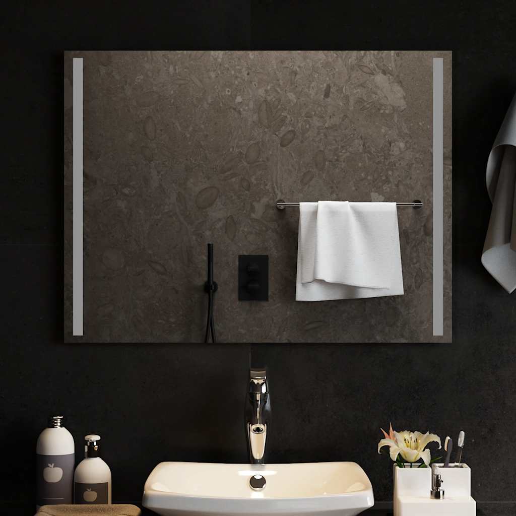 Specchio da Bagno con Luci LED 80x60 cm cod mxl 53236