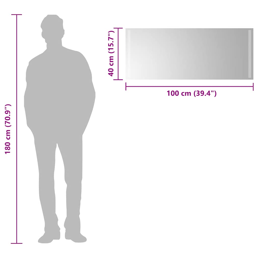 Specchio da Bagno con Luci LED-Specchio per Bagno 100x40 cm 274976