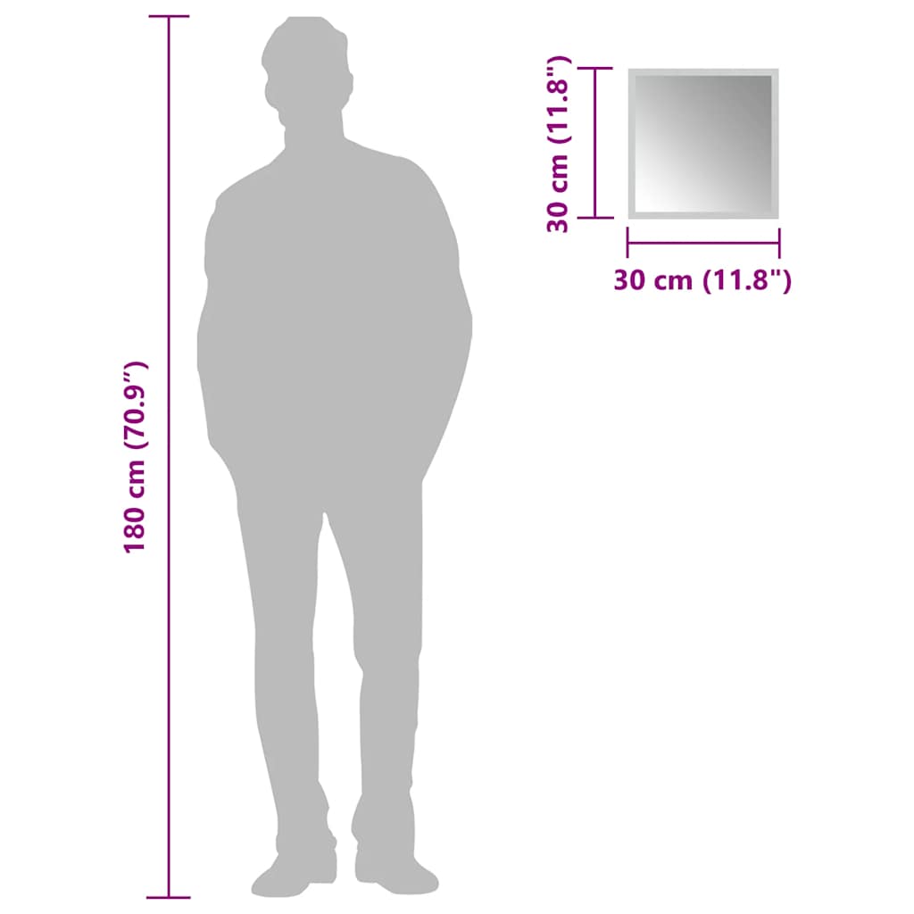 Specchio da Bagno con Luci LED-Specchio per Bagno 30x30 cm 274115