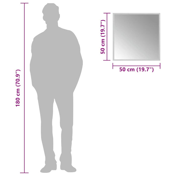 Specchio da Bagno con Luci LED-Specchio per Bagno 50x50 cm 788915