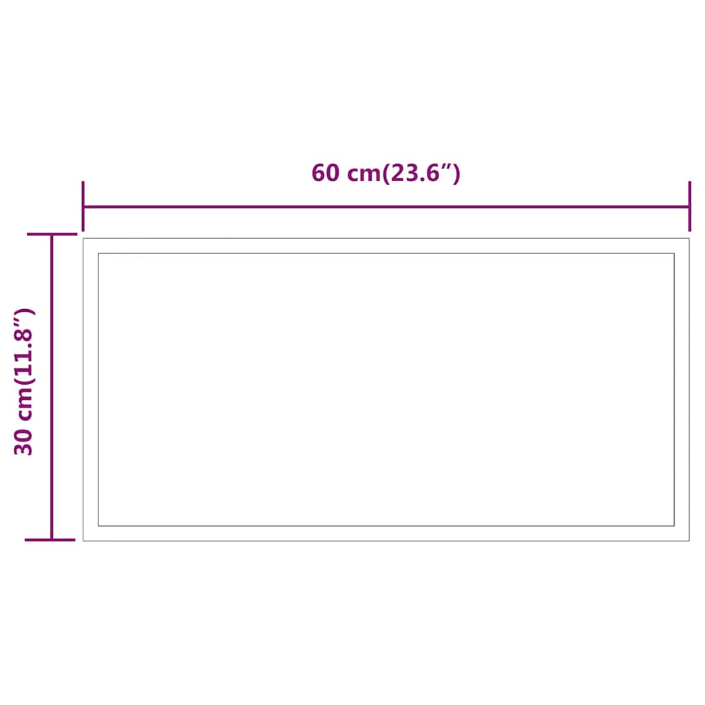 Specchio da Bagno con Luci LED 60x30 cm 151762